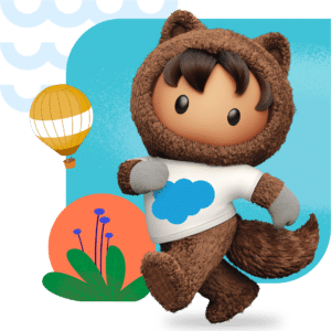 Kuvassa Salesforce maskotti Astro