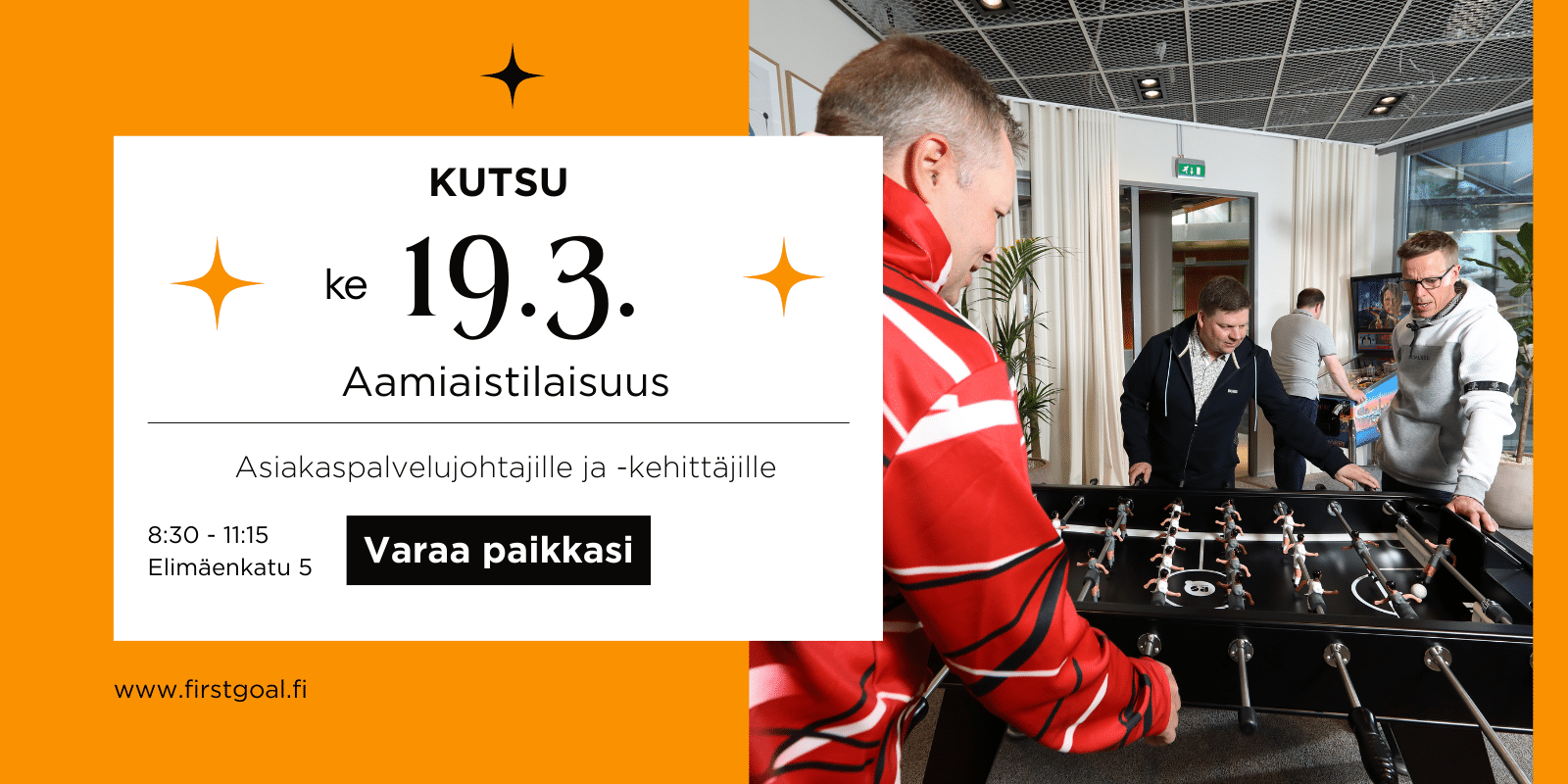 Kutsuvierastilaisuus asiakaspalvelujohtajille