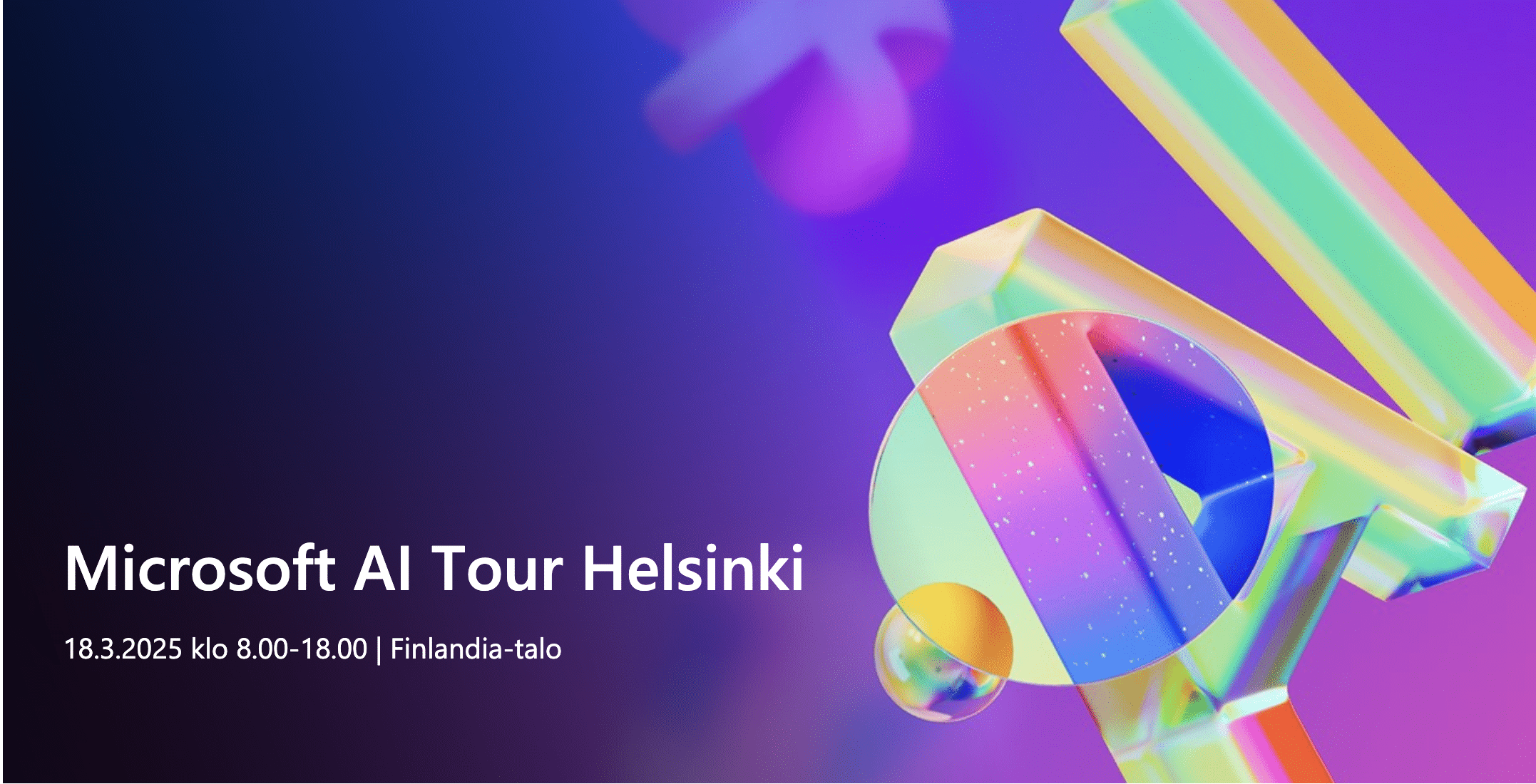 Microsoft AI tour Helsinki banneri kuva 18.3.2025